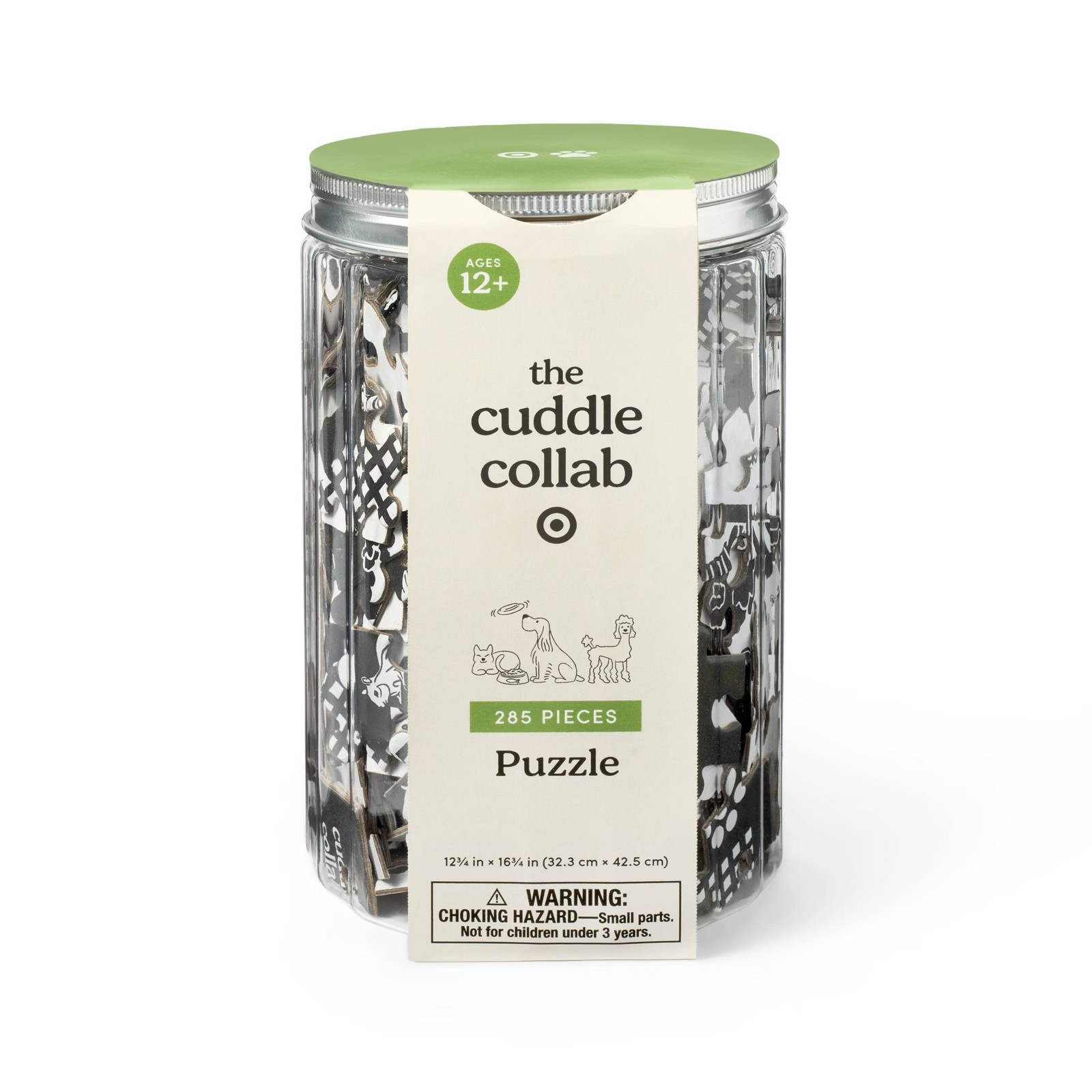 Черно-белый пазл Cuddle Collab из 285 деталей, 12 ¾ x 16 ¾