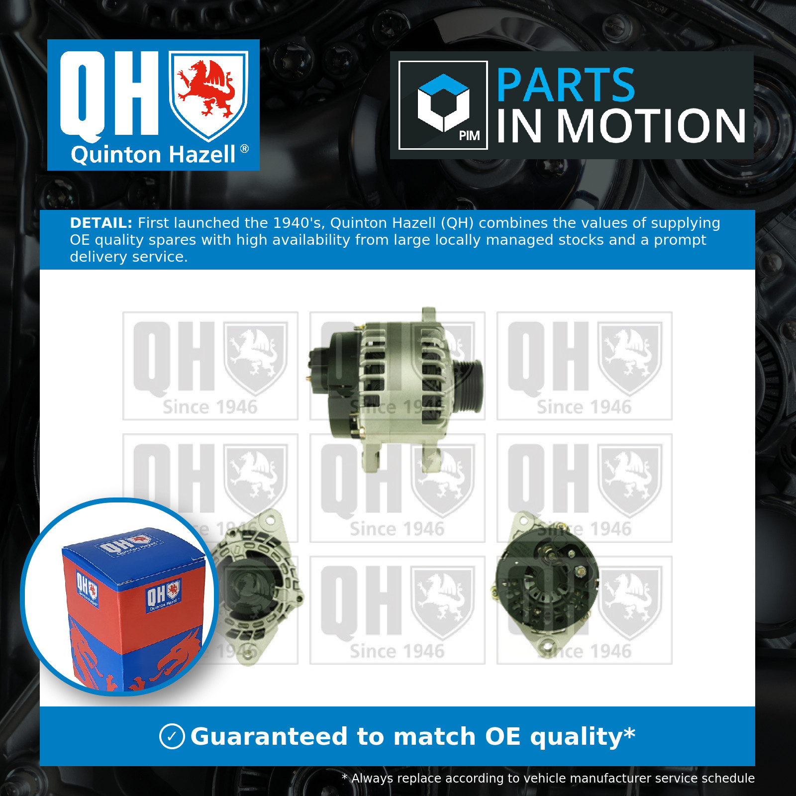 Alternator QRA2813 Quinton Hazell 0046748353 46543023 46765838 46809068 60816045