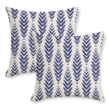 Boho Pillow Covers 18x18 Set of 2 Bohemian Ethnic Navy Blue Geometric Herring...