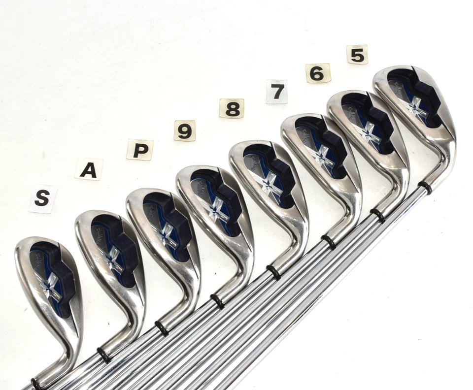 Callaway X-18 8p 5-6-7-8-9-Pw-Aw-Sw RH Golf Club Iron Set NSPRO 950GH R Regular - Image 2 of 4