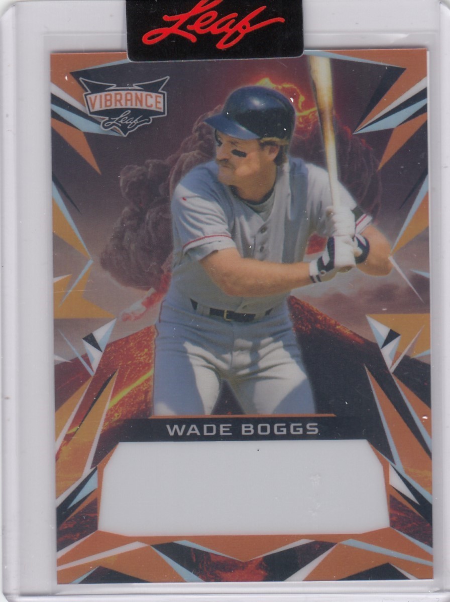 2023 Wade Boggs Leaf Vibrance Orange PRE PRODUCTION PROOF 1/1 - Boston Red Sox