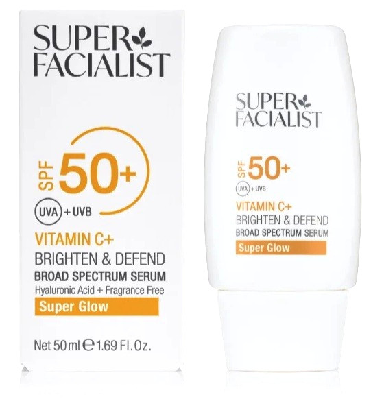 Super Facialist Brighten&Defend Vit. C Face Serum SPF50 UVA UVB Super Glow 50ml