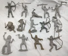 Vintage Fort Apache 60 MM Indians Marx Playset Figures Gray Color