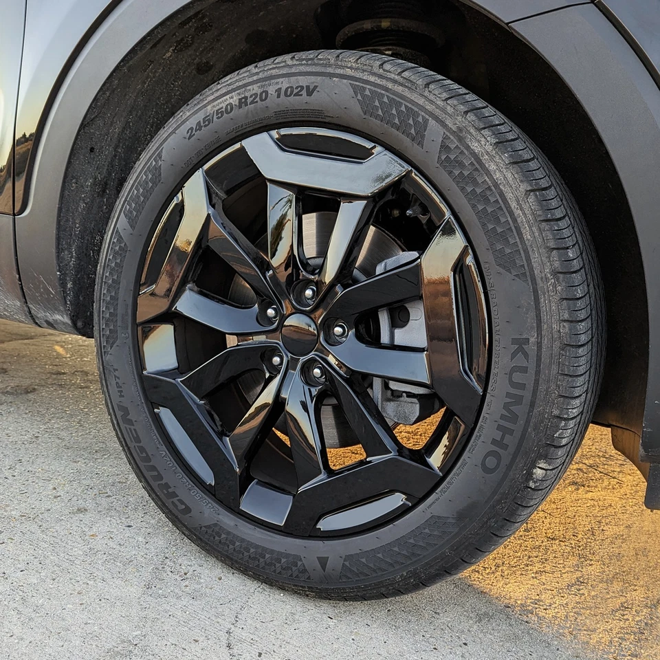 Chrome Delete Blackout Vinyl Overlays for 2023+ Kia Telluride 20" Wheels - Image 4 of 4