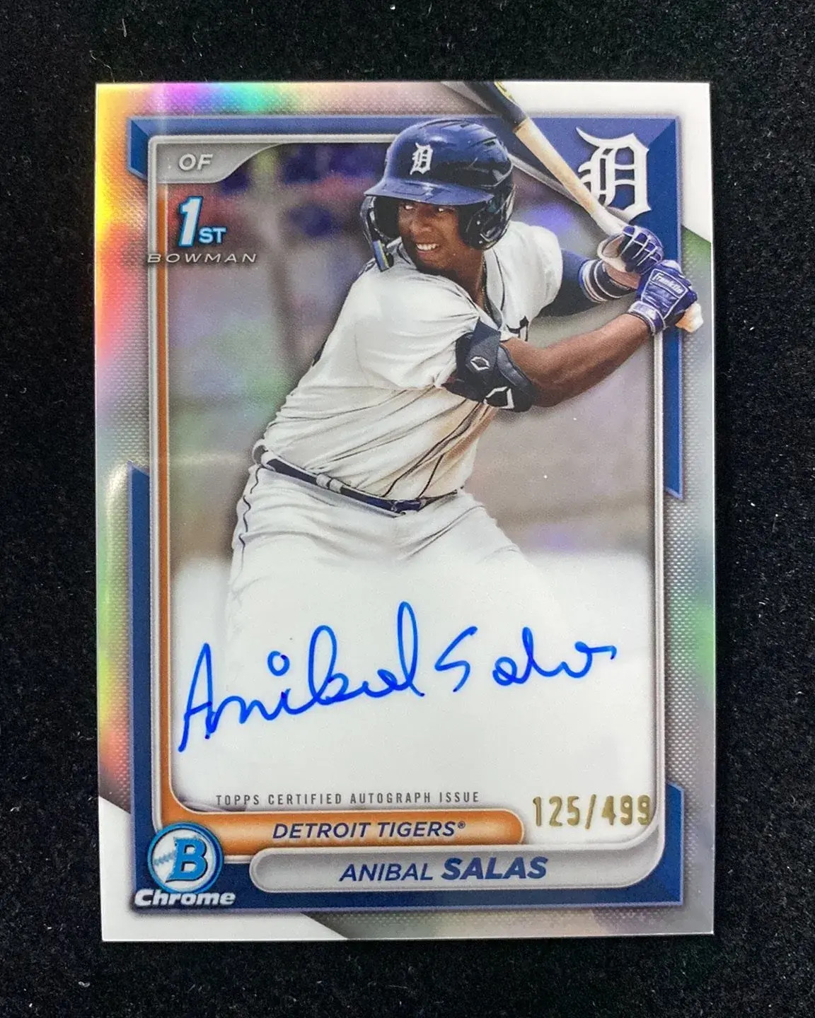 2024 Bowman Chrome Prospects Refractor Anibal Salas 1st Auto 125/499 KM022