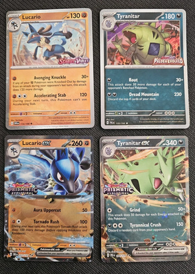 #ad Pokemon Lucario Tyranitar Prismatic Stamp Promo Sams Club lot of 4 NM $4.99