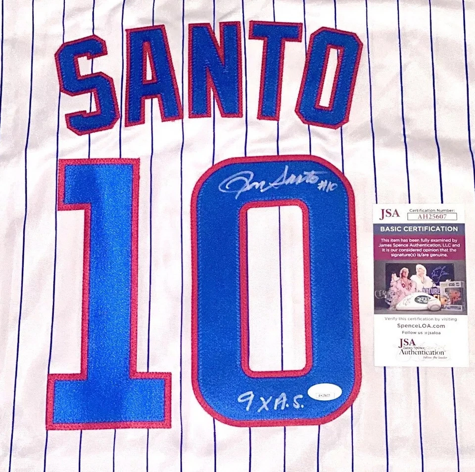 💥Ron Santo💥 Chicago Cubs Signed Jersey Autograph HOF inscribed 9x All Star—JSA - Image 2 of 4