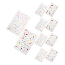 10 Sheets Makeup Patches Rhinestones Face Sticker for Women Sticky Gems
