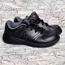 New Balance 813 Womens Black Leather Walking Shoes Size 8 WW813BK S100