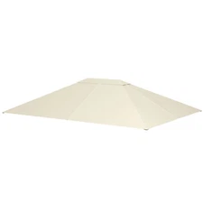 10x13ft Premium Replacement Gazebo Canopy UV Stabilized Fabric Light Beige