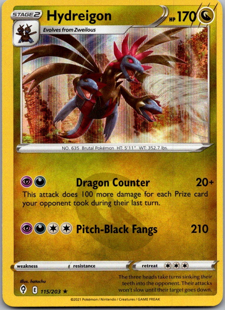 Hydreigon 115/203 Holo Rare Evolving Skies Pokemon Holo Near Mint