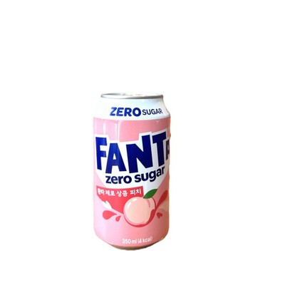 Fanta Zero Sugar Peach   Refreshing Fruity Soda 350ml Can (Korea)