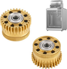 2pcs Upgrade Carbonized Steel Extruder Gear for Creality K2 Plus Nano Coating