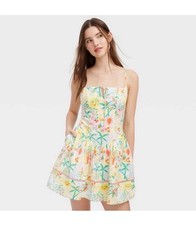 NWT Roller Rabbit x Target Vacation Drop Waist Mini Dress Yellow Size Med