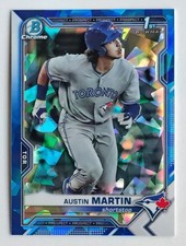 Austin Martin 2021 Bowman Chrome Prospects Sapphire Blue Jays Twins #BCP-87