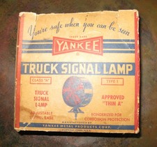 New Yankee Truck Signal Lamp Red Lens Light Thin-a 12v