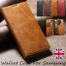 For Samsung S26 S25 S24 S23 S22 Ultra Plus Wallet Case Luxury Leather Flip Cover