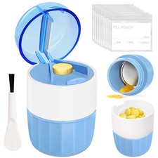 3 In 1 Pill Crusher Cutter Grinder With Storage Box For Elderly Pets Fine Powder