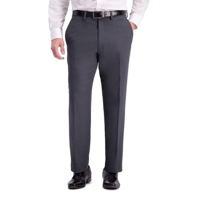 Haggar Men's Travel Performance Stria Tic Tailored Separate Business Grey 40x30