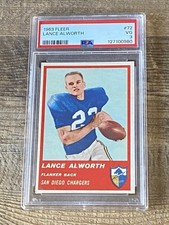 1963 Fleer Football PSA 3 Lance Alworth Rookie Card HOF