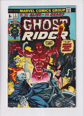 Ghost Rider (1973) #   2 UK Price (4.0-VG) (2330604) 1st FULL Damian Hellstro...