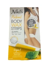 Nads Natural Body Wax Strips Vegan and Naturally Derived-30 Strips Pack