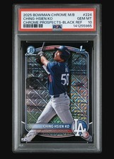 CHING-HSIEN KO 2025 Bowman Chrome Black Refractor 5/10 PSA 10 LA Dodgers 