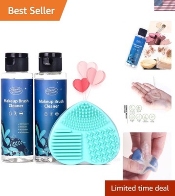 Makeup Brush Cleaner Set for Brushes, Sponges, and Puffs   6.8 Fl Oz