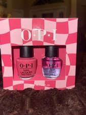 Elephantastic Pink Nail Lacquer And Top Coat OPI Set New In Box!