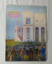RED GRANGE LAST COLLEGE GAME Program OHIO STATE vs ILLINOIS Nov 21 1925