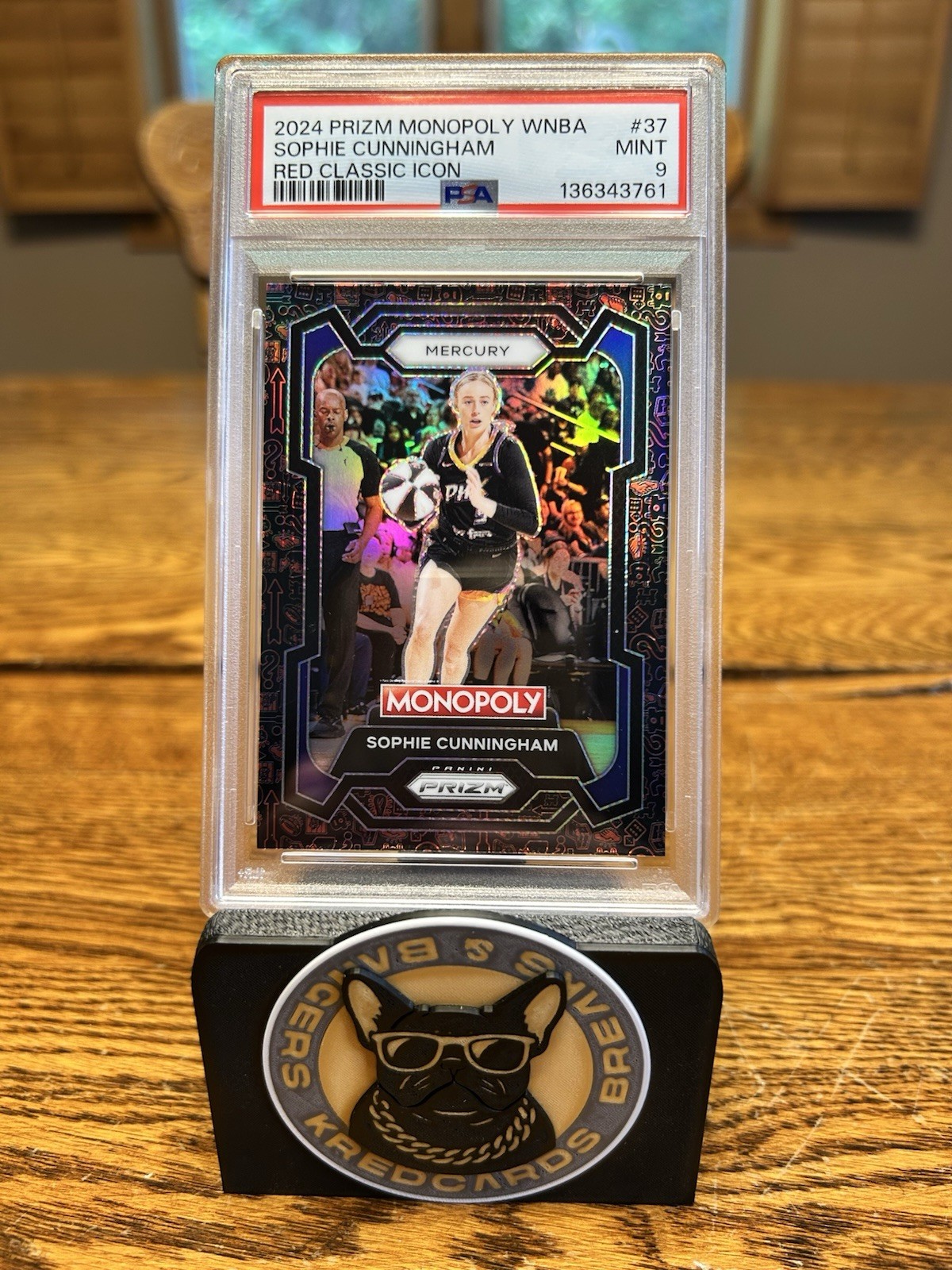 Sophie Cunningham #37 2024 Monopoly Red Classic Icon Prizm PSA 9 WNBA Mercury