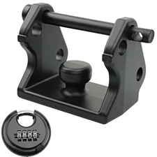 Trailer Hitch Lock with Combination Lock, Fits Over 2" to 2-5/16" Couplers Black