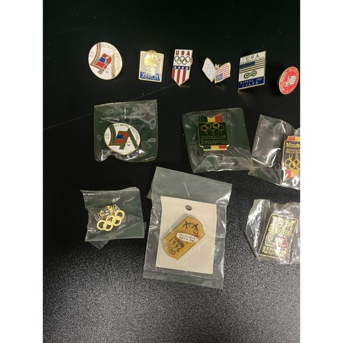 BADGE COLLECTION vintage metal enamel pin Olympic Late 1990s USA - Picture 5 of 12