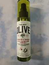 KORRES Pure Greek Olive Anti Aging Body Oil, OLIVE Honeysuckle 3.38 fl oz New