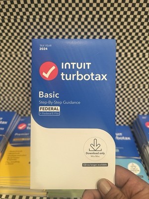 2024 Intuit Turbotax BASIC Federal  Window Mac USA Sealed NEW 2024 Tax Software