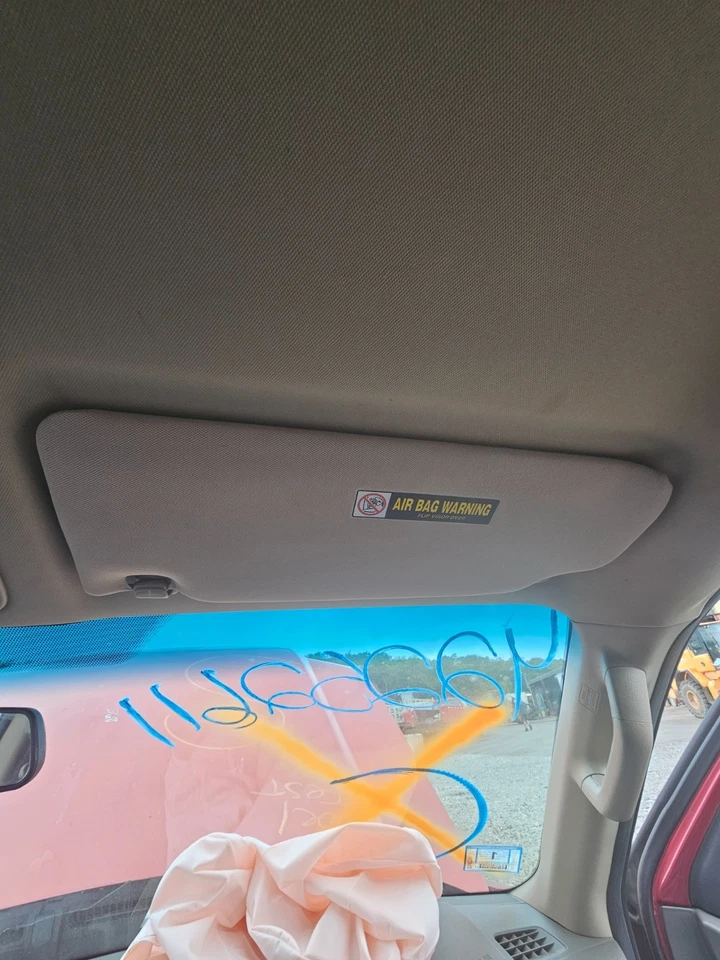 2006-2012 Honda Ridgeline Sun Visor Tan Passenger OEM Vanity Mirror Light Shade - Image 3 of 4