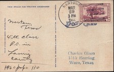 1962 Mentone, Loving County, Texas Postcard - Odessa High School