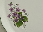 OLD FOLEY James Kent LTD UK White Purple Violets Wild Flower Cake Plate + Server — photo 5