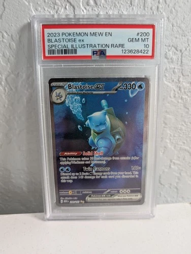 2023 POKEMON MEW EN-151 SPECIAL ILLUSTRATION RARE #200 BLASTOISE EX PSA 10