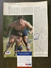 John Hannah Patriots HOF 91 Signed Autograph 8x10 Magazine Page PSA COA