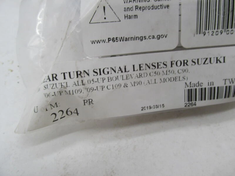 Lentes de seta claras Kuryakyn Suzuki Boulevard C50 M50 C90 2264 - Imagem 4 de 4