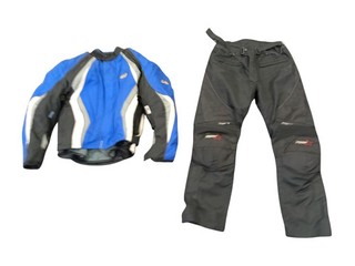 RST Motorcycle Textile Jacket L Trousers M 2 Piece Suit Black Blue Preloved