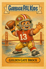 Golden Gate Brock Purdy San Francisco 49er's Garbage Pal Pail Kids Parody Card