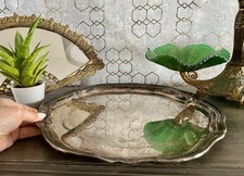 Antik Art Deco WMF um 1930 Tablett  Serviertablett versilbert
