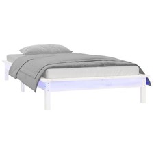 Solid Wood LED Bed Frame Home Bedstead Platform Bed Multi Colours/Sizes vidaXL
