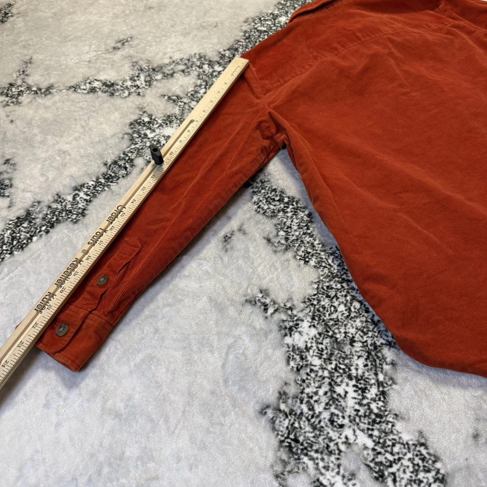 Chaqueta Camisa J Crew Mujer Talla S Naranja Pana Abotonada Remero Preppy Foto 3 de 4