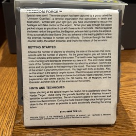 FREEDOM FORCE NES Nintendo Original Classic Zapper Game - PREVIOUSLY PLAYED