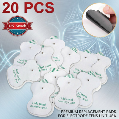 20 PCS Snap On Replacement Pads For Electrode TENS Unit USA
