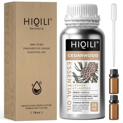 HIQILI 16 Fl Oz Cedarwood Essential Oil, Pure Natural Cedarwood Oil for Diffu...