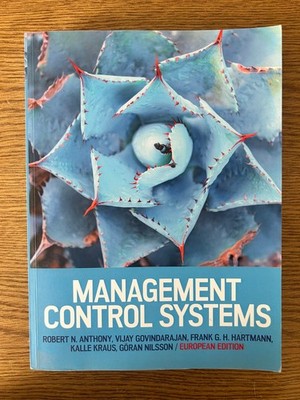 MANAGEMENT CONTROL SYSTEMS ROBERT ANTHONY VIJAY GOVINDARAJAN FRANK EUROPÄISCHE AUSGABE